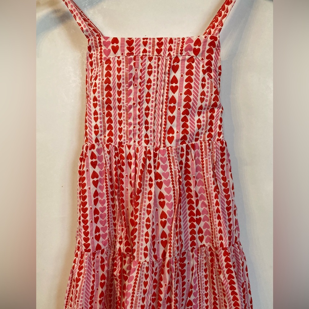 Cat & Jack Pink and Red Heart Dress sleeveless toddler size 5T Valentine’s Day